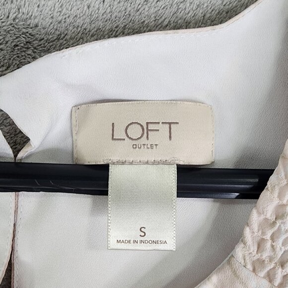 Women's Loft Outlet Sleeveless A Line Dress Diamond Pattern Pink & White Size S - Picture 4 of 9